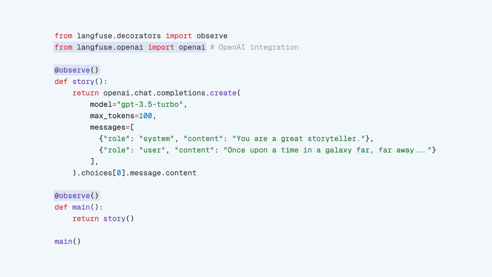 Trace complex LLM applications with the Langfuse decorator (Python)